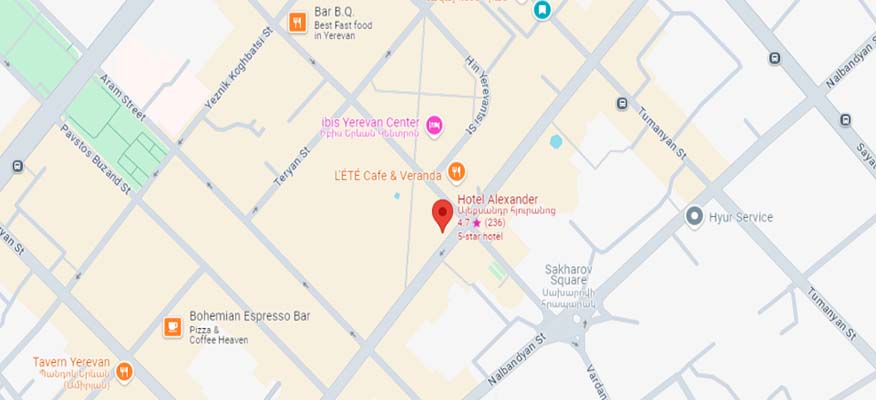 نقشه الکساندر لاکچری کالکشن